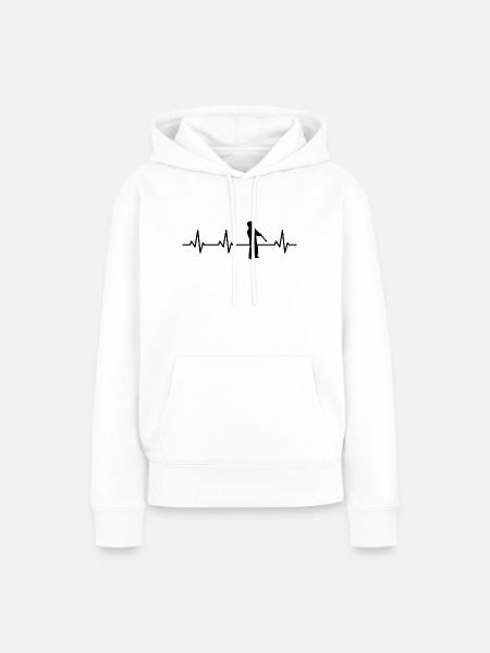 Klarinettist EKG - Frauen Premium Bio Hoodie - Weiß