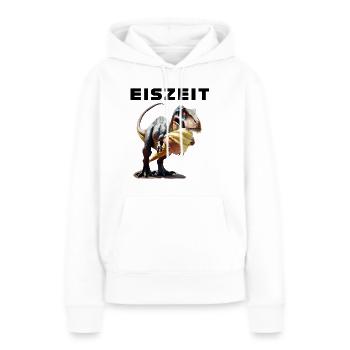 Eiszeit mit Dinosaurier - Frauen Premium Bio Hoodie - Weiß - Vorne - Julia (174cm)