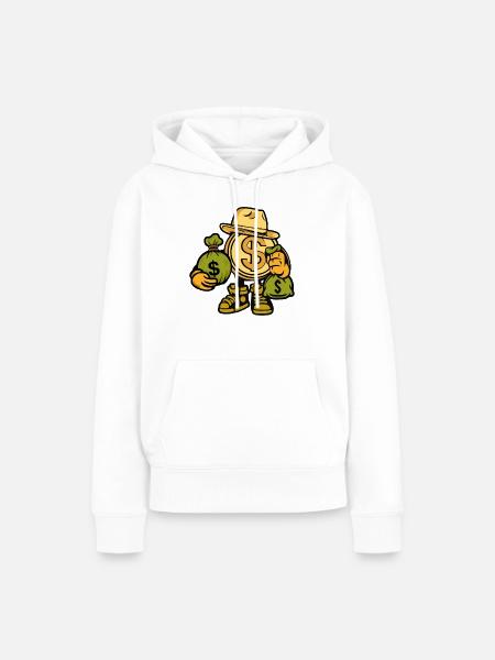 Reichtum Design - Frauen Premium Bio Hoodie - Weiß