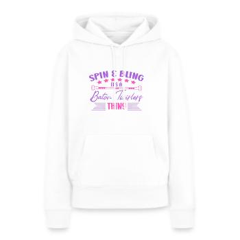 Baton Twirling Spin & Bling A Baton Twirling Thing - Sweat à capuche Premium bio Femme - blanc - Devant - Julia (174cm)