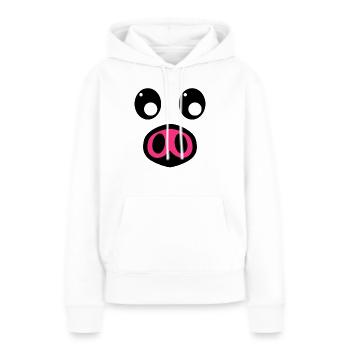 Déguisement de cochon - Sweat à capuche Premium bio Femme - blanc - Devant - Julia (174cm)