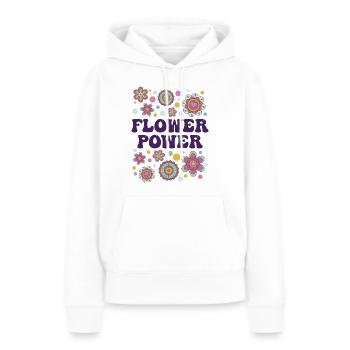 Flower Power - Women’s Premium Organic Hoodie - white - Front - Julia (174cm)