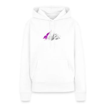 Subtiler asexueller Pride-Monat Bergwandern - Frauen Premium Bio Hoodie - Weiß - Vorne - Julia (174cm)