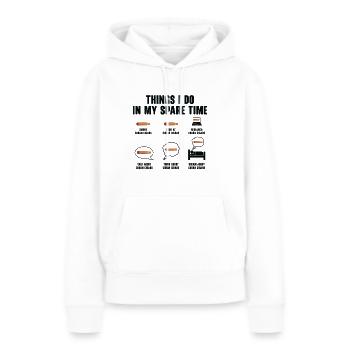Fumeurs de cigares Fumeurs de cigares - Sweat à capuche Premium bio Femme - blanc - Devant - Julia (174cm)