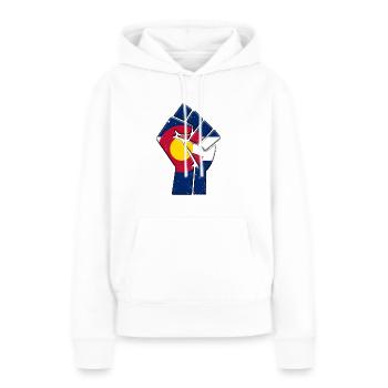 Bundesstaat Colorado Flagge Stolz Einheimische Familie - Frauen Premium Bio Hoodie - Weiß - Vorne - Julia (174cm)