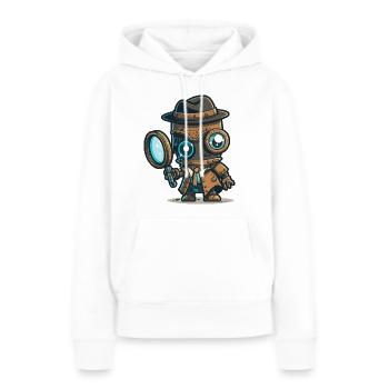 Detektiv-Bot - Frauen Premium Bio Hoodie - Weiß - Vorne - Julia (174cm)