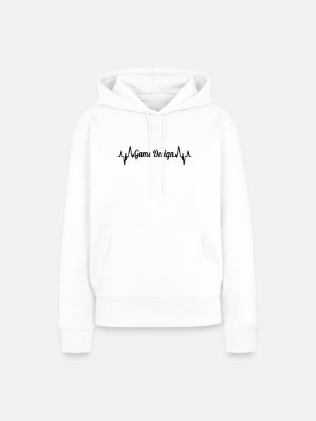Game Design EKG - Frauen Premium Bio Hoodie - Weiß