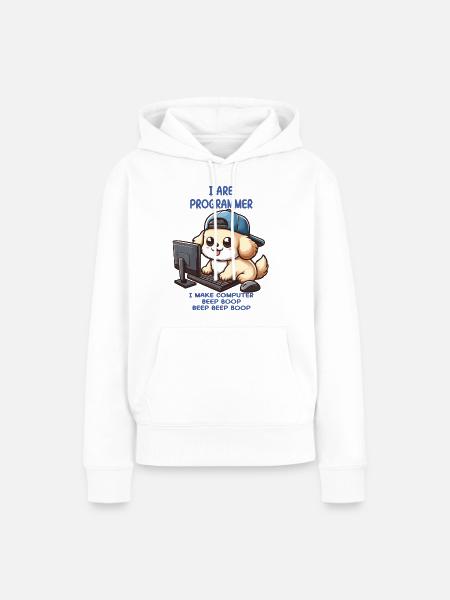 Ich bin Programmierer - Frauen Premium Bio Hoodie - Weiß