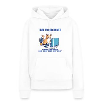Ich bin Programmierer - Frauen Premium Bio Hoodie - Weiß - Vorne - Julia (174cm)