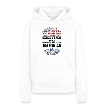 Kosovar American Patriot États-Unis - Sweat à capuche Premium bio Femme - blanc - Devant - Julia (174cm)