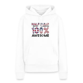 British American Patriot USA Grown - Sweat à capuche Premium bio Femme - blanc - Devant - Julia (174cm)
