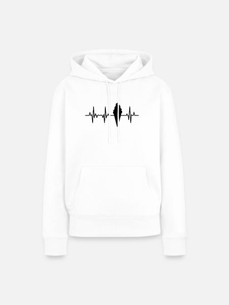 Eiscreme Herzklopfen - Frauen Premium Bio Hoodie - Weiß