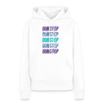 Dubstep Headbanger Techno EDM Party Festival DJ - Sweat à capuche Premium bio Femme - blanc - Devant - Julia (174cm)