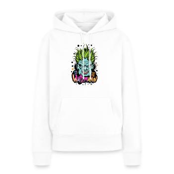 Berchtesgaden Watzmann Douanes Kramperl Buttenmand - Sweat à capuche Premium bio Femme - blanc - Devant - Julia (174cm)