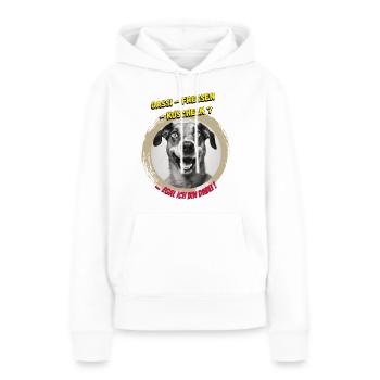 Gassi ! - Frauen Premium Bio Hoodie - Weiß - Vorne - Julia (174cm)