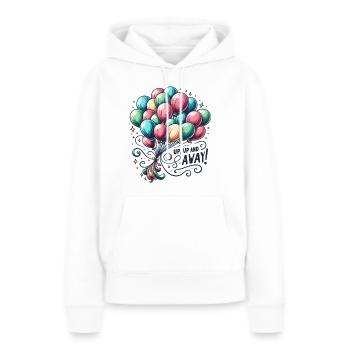 Paquet de ballons - Sweat à capuche Premium bio Femme - blanc - Devant - Julia (174cm)