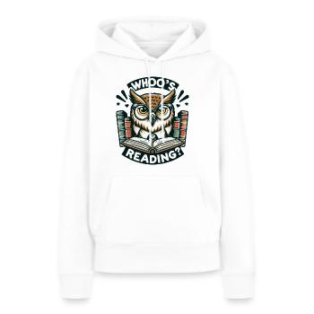 Weise Eule mit Brille - Frauen Premium Bio Hoodie - Weiß - Vorne - Julia (174cm)