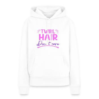 Bâton Twirling Twirl cheveux Don’t Care bâton cadeaux - Sweat à capuche Premium bio Femme - blanc - Devant - Julia (174cm)