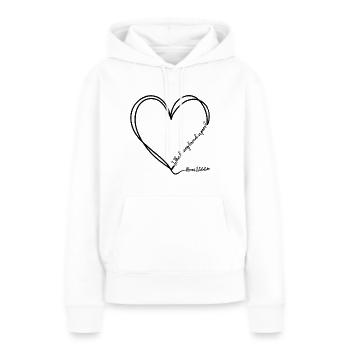 Oscar Wildes Liebeszitat-Herz-Design - Frauen Premium Bio Hoodie - Weiß - Vorne - Julia (174cm)