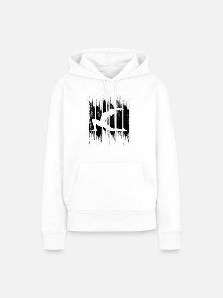 Yogini Skizze - Frauen Premium Bio Hoodie - Weiß