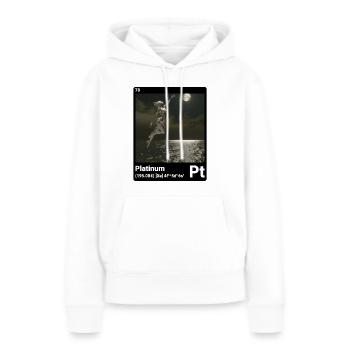 AI am Platinum (bk) Stilelement periodische Mode - Frauen Premium Bio Hoodie - Weiß - Vorne - Julia (174cm)