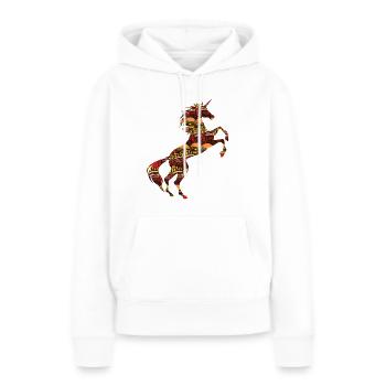 Junk Food Einhorn TShirt Ungesunde Lebensmittel Magisch - Frauen Premium Bio Hoodie - Weiß - Vorne - Julia (174cm)