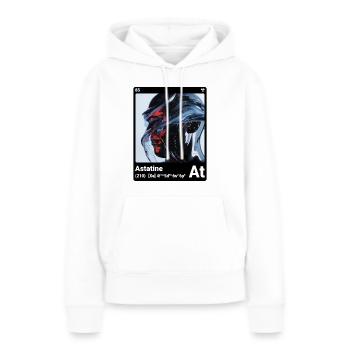 AI am Astate (bk) mode périodique ringard - Sweat à capuche Premium bio Femme - blanc - Devant - Julia (174cm)