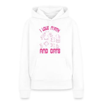 Ich liebe Mathe und Katzen - Frauen Premium Bio Hoodie - Weiß - Vorne - Julia (174cm)