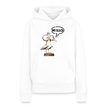Hallo Sommer - Frauen Premium Bio Hoodie - Weiß - Vorne - Julia (174cm)