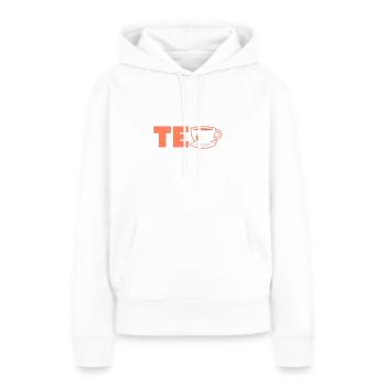 Bon thé pour apprendre à vous connaître - Sweat à capuche Premium bio Femme - blanc - Devant - Julia (174cm)