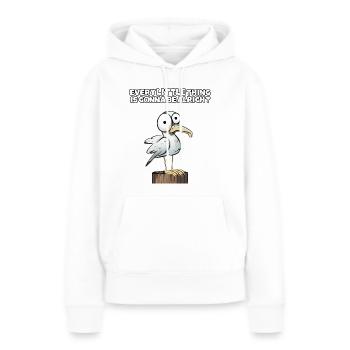 Every Little Thing Is going To Be Alright Hippie Gull - Women’s Premium Organic Hoodie - white - Front - Julia (174cm)