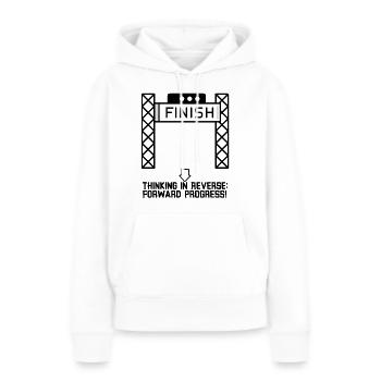 Thinking In Reverse: Forward Progress! - Women’s Premium Organic Hoodie - white - Front - Julia (174cm)