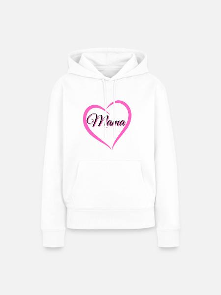 mama - Frauen Premium Bio Hoodie - Weiß