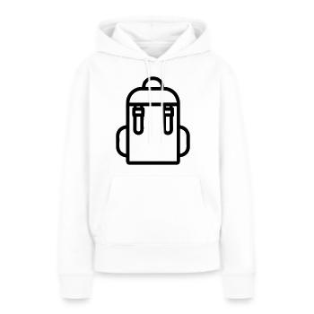 Rucksack - Frauen Premium Bio Hoodie - Weiß - Vorne - Julia (174cm)