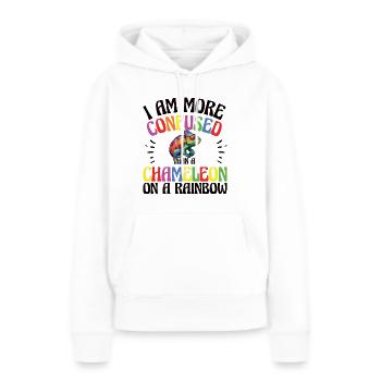 Ich Bin Verwirrter Als Ein Chamäleon - Frauen Premium Bio Hoodie - Weiß - Vorne - Julia (174cm)