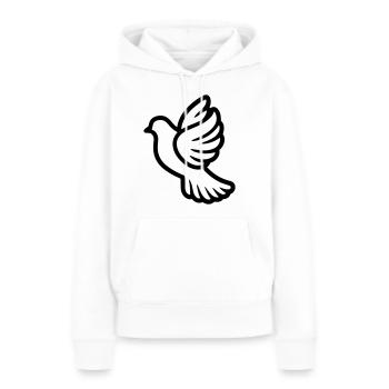 Taube - Frauen Premium Bio Hoodie - Weiß - Vorne - Julia (174cm)