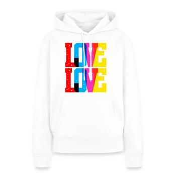 Love Wins - Frauen Premium Bio Hoodie - Weiß - Vorne - Julia (174cm)