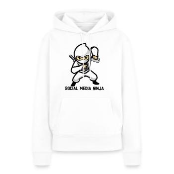 Social-Media-Ninja - Frauen Premium Bio Hoodie - Weiß - Vorne - Julia (174cm)