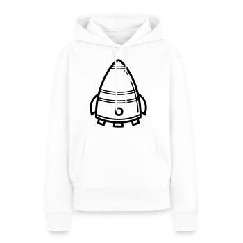 fliegende Untertasse - Frauen Premium Bio Hoodie - Weiß - Vorne - Julia (174cm)