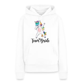 Team Bride Bride Future Bachelorette Party Gift Girl Unicorn - Women’s Premium Organic Hoodie - white - Front - Julia (174cm)