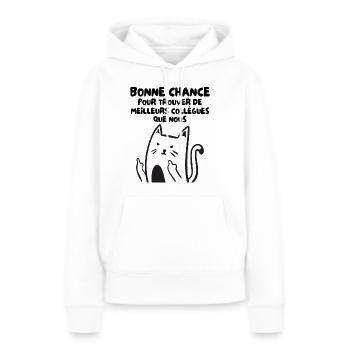 Departure Colleague Work New Job Good Luck - Women’s Premium Organic Hoodie - white - Front - Julia (174cm)