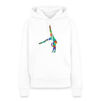 Gymnastics Floor Gymnastics Handstand - Women’s Premium Organic Hoodie - white - Front - Julia (174cm)