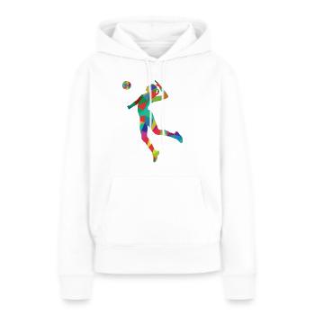Volleyball Filles Jersey - Sweat à capuche Premium bio Femme - blanc - Devant - Julia (174cm)