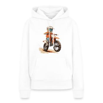 Motocross und Dirt bike für Kinder - Frauen Premium Bio Hoodie - Weiß - Vorne - Julia (174cm)