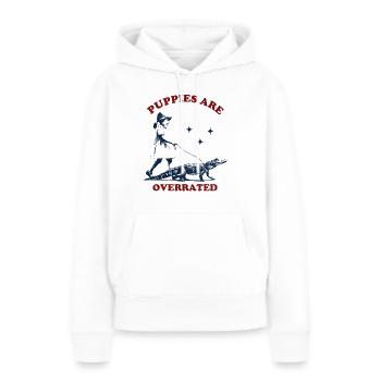 Puppies are Overrated - Girl Walking an Alligator - Women’s Premium Organic Hoodie - white - Front - Julia (174cm)