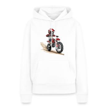 Motocross and dirt bike for kids - Women’s Premium Organic Hoodie - white - Front - Julia (174cm)