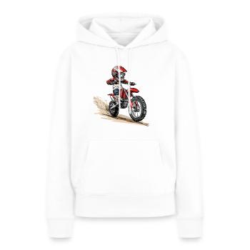 Motocross and dirt bike for kids - Women’s Premium Organic Hoodie - white - Front - Julia (174cm)