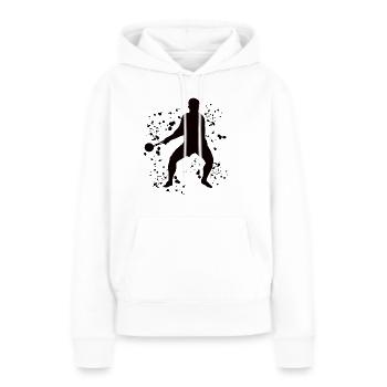 Lanceur de marteau Colorsplash Lancer de marteau - Sweat à capuche Premium bio Femme - blanc - Devant - Julia (174cm)
