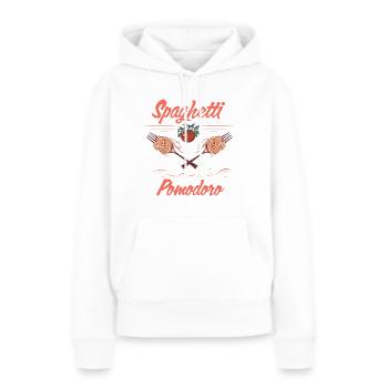 Spaghetti - Frauen Premium Bio Hoodie - Weiß - Vorne - Julia (174cm)