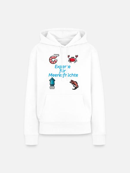 Experte für Meeresfrüchte - Frauen Premium Bio Hoodie - Weiß